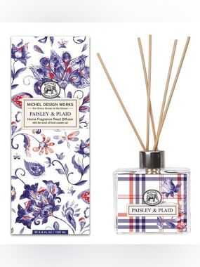 Michel Design Works Paisley & Plaid Reed Diffuser - Fresh Country Air Scent
